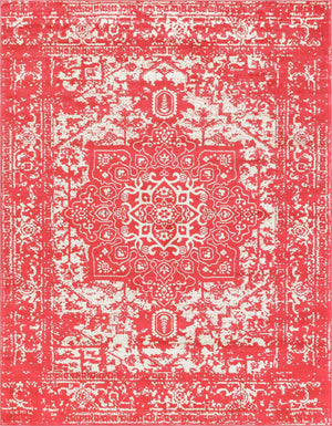 Pink 7' 10 x 10' Richmond Rectangle Area Rug Vintage Distressed Look Traditional Design Carpet for Unique Home Interior Design for Sale at Rug Engine