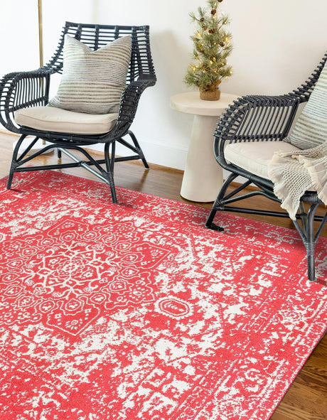 Pink 9' x 12' Richmond Rectangle Area Rug Vintage Distressed Look Traditional Design Carpet for Unique Home Interior Design for Sale at Rug Engine