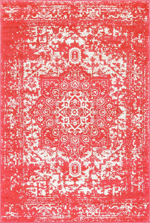 Pink 4' 1 x 6' 1 Richmond Rectangle Area Rug Vintage Distressed Look Traditional Design Carpet for Unique Home Interior Design for Sale at Rug Engine