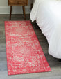 Pink 2' x 8' Richmond Runner Area Rug Vintage Distressed Look Traditional Design Carpet for Unique Home Interior Design for Sale at Rug Engine