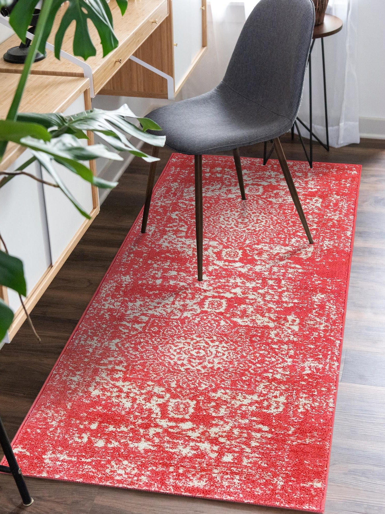 Pink 2' x 8' Richmond Runner Area Rug Vintage Distressed Look Traditional Design Carpet for Unique Home Interior Design for Sale at Rug Engine
