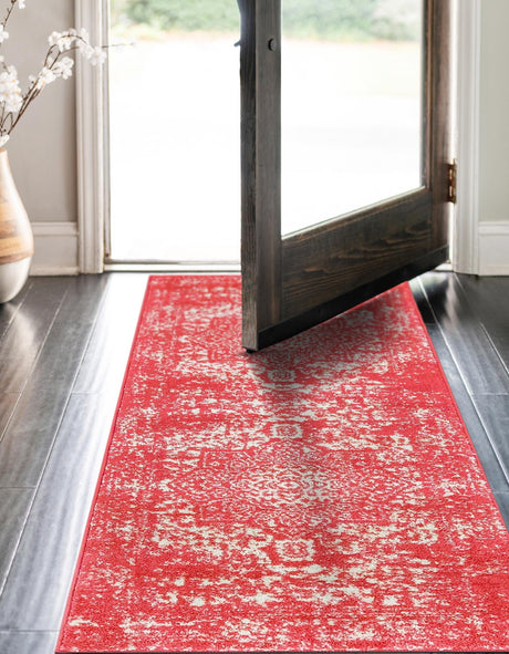Pink 2' x 8' Richmond Runner Area Rug Vintage Distressed Look Traditional Design Carpet for Unique Home Interior Design for Sale at Rug Engine