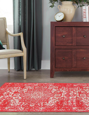 Pink 2' x 8' Richmond Runner Area Rug Vintage Distressed Look Traditional Design Carpet for Unique Home Interior Design for Sale at Rug Engine