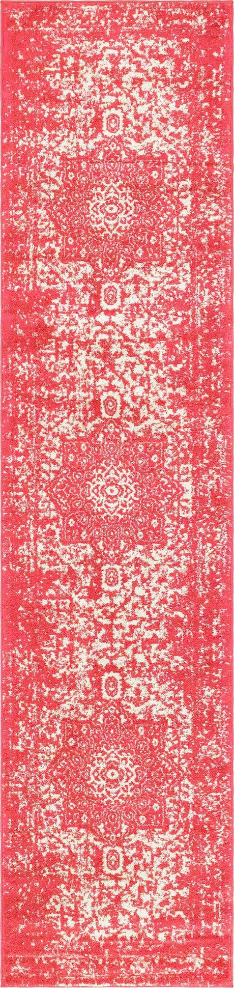 Pink 2' 7 x 12' Richmond Runner Area Rug Vintage Distressed Look Traditional Design Carpet for Unique Home Interior Design for Sale at Rug Engine
