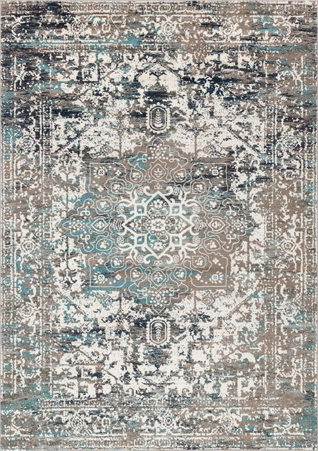 Gray 10' x 14' 1 Richmond Rectangle Area Rug Vintage Distressed Look Traditional Design Carpet for Unique Home Interior Design for Sale at Rug Engine