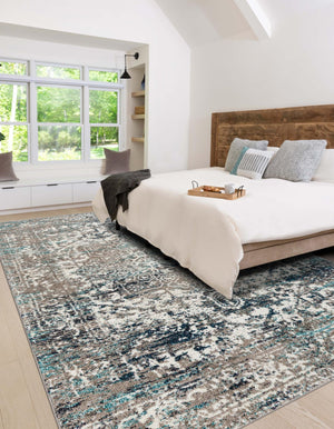 Gray 2' x 3' 1 Richmond Rectangle Area Rug Vintage Distressed Look Traditional Design Carpet for Unique Home Interior Design for Sale at Rug Engine