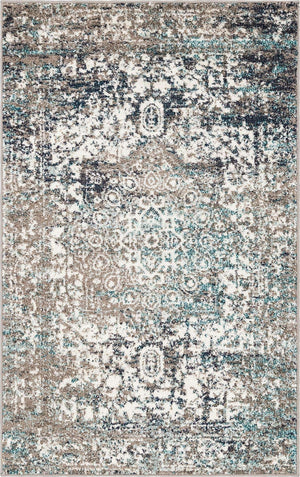 Gray 3' 1 x 5' 3 Richmond Rectangle Area Rug Vintage Distressed Look Traditional Design Carpet for Unique Home Interior Design for Sale at Rug Engine