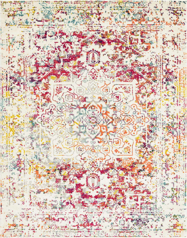 Light Multicolor 7' 10 x 10' Richmond Rectangle Area Rug Vintage Distressed Look Traditional Design Carpet for Unique Home Interior Design for Sale at Rug Engine