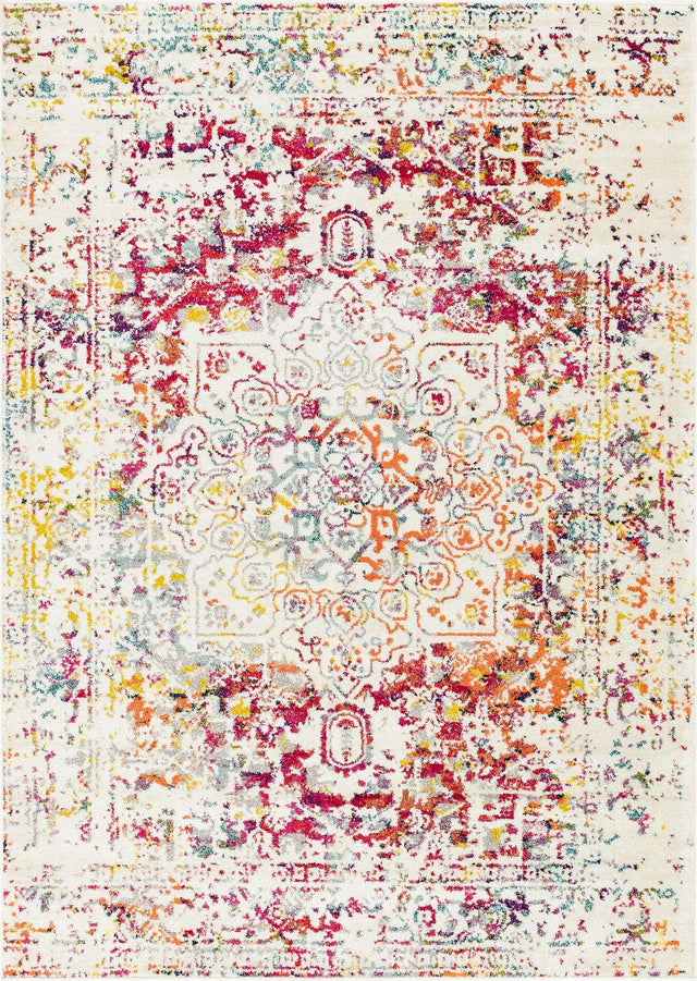 Light Multicolor 7' 1 x 10' Richmond Rectangle Area Rug Vintage Distressed Look Traditional Design Carpet for Unique Home Interior Design for Sale at Rug Engine