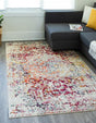 Light Multicolor 6' 1 x 9' Richmond Rectangle Area Rug Vintage Distressed Look Traditional Design Carpet for Unique Home Interior Design for Sale at Rug Engine