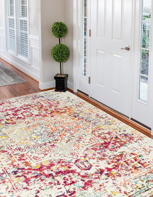 Light Multicolor 10' x 13' 1 Richmond Rectangle Area Rug Vintage Distressed Look Traditional Design Carpet for Unique Home Interior Design for Sale at Rug Engine