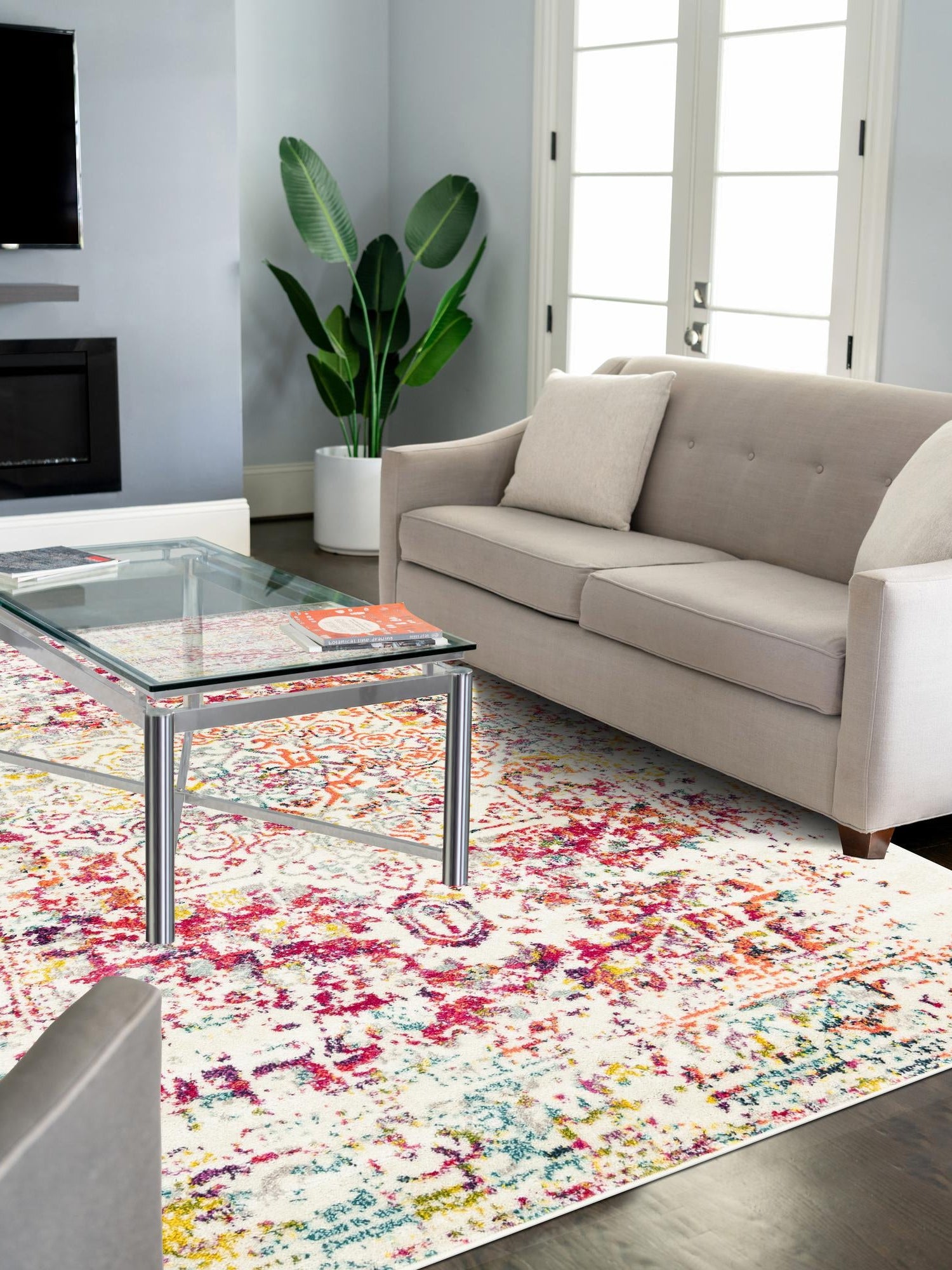 Light Multicolor 10' x 13' 1 Richmond Rectangle Area Rug Vintage Distressed Look Traditional Design Carpet for Unique Home Interior Design for Sale at Rug Engine