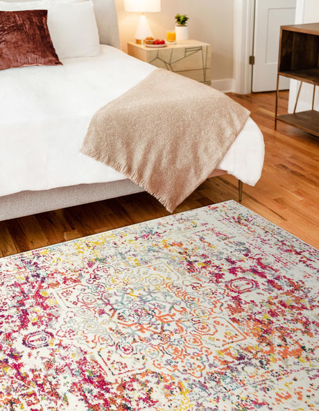 Light Multicolor 4' 1 x 6' 1 Richmond Rectangle Area Rug Vintage Distressed Look Traditional Design Carpet for Unique Home Interior Design for Sale at Rug Engine