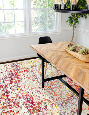 Light Multicolor 10' x 13' 1 Richmond Rectangle Area Rug Vintage Distressed Look Traditional Design Carpet for Unique Home Interior Design for Sale at Rug Engine