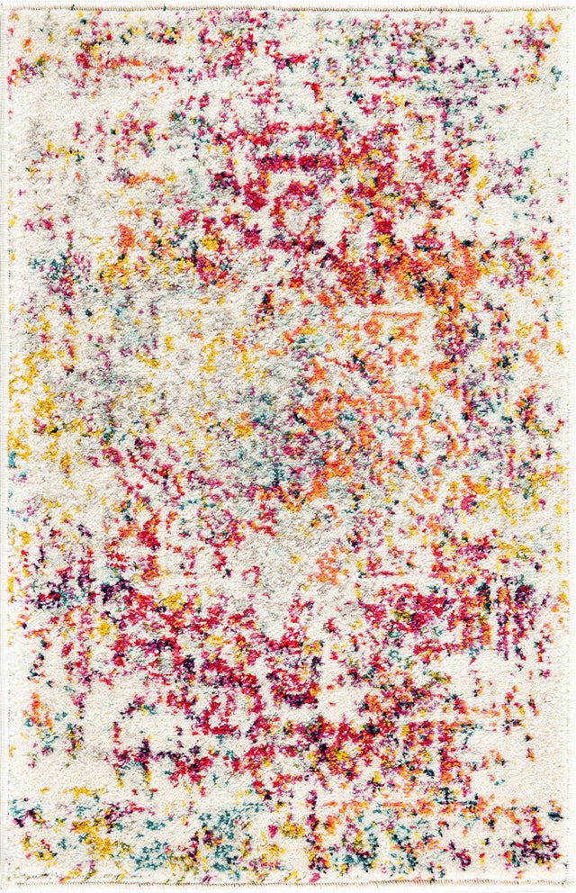 Light Multicolor 2' x 3' 1 Richmond Rectangle Area Rug Vintage Distressed Look Traditional Design Carpet for Unique Home Interior Design for Sale at Rug Engine
