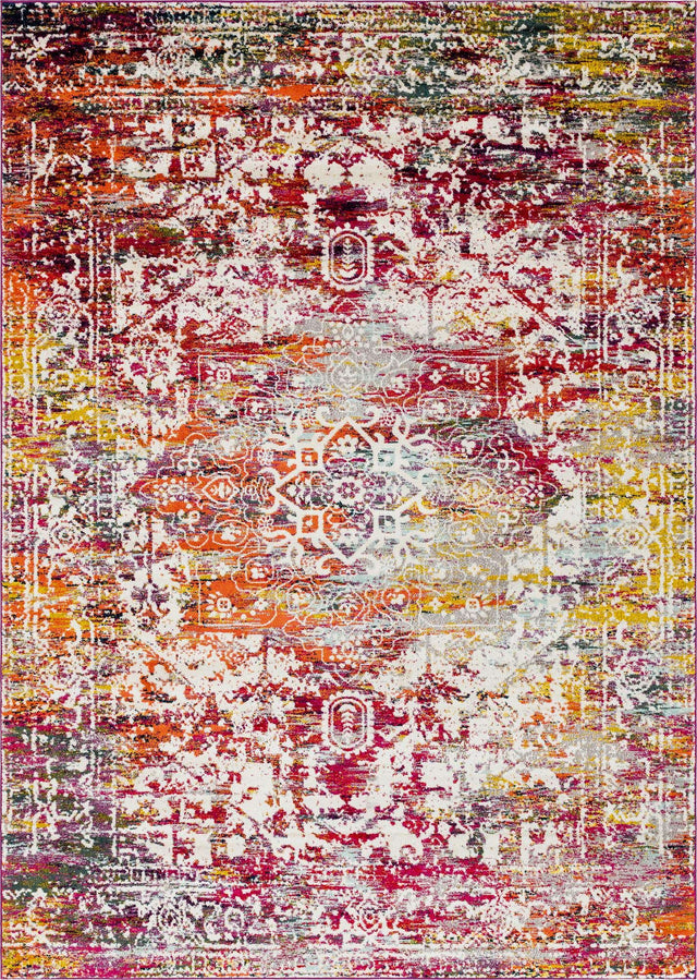 Multicolor 10' x 14' 1 Richmond Rectangle Area Rug Vintage Distressed Look Traditional Design Carpet for Unique Home Interior Design for Sale at Rug Engine