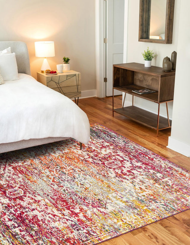 Multicolor 3' 1 x 5' 3 Richmond Rectangle Area Rug Vintage Distressed Look Traditional Design Carpet for Unique Home Interior Design for Sale at Rug Engine