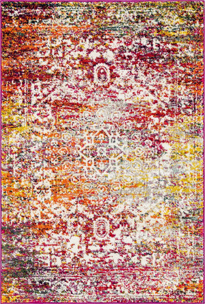 Multicolor 4' 1 x 6' 1 Richmond Rectangle Area Rug Vintage Distressed Look Traditional Design Carpet for Unique Home Interior Design for Sale at Rug Engine