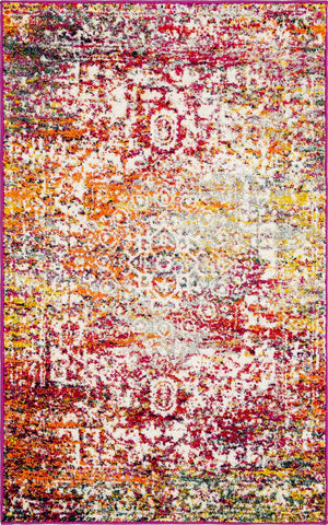 Multicolor 3' 1 x 5' 3 Richmond Rectangle Area Rug Vintage Distressed Look Traditional Design Carpet for Unique Home Interior Design for Sale at Rug Engine