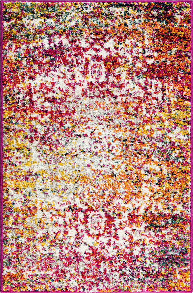 Multicolor 2' x 3' 1 Richmond Rectangle Area Rug Vintage Distressed Look Traditional Design Carpet for Unique Home Interior Design for Sale at Rug Engine