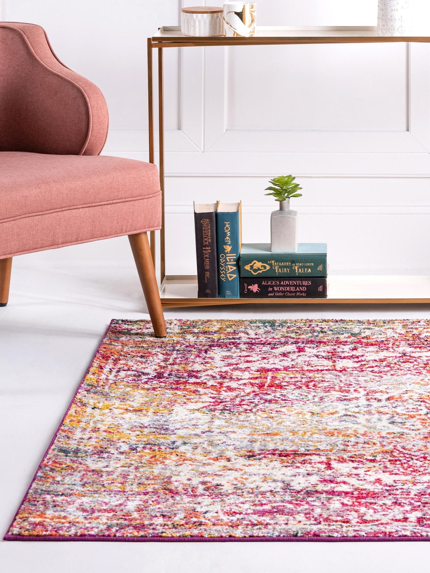 Multicolor 4' 1 x 4' 1 Richmond Square Area Rug Vintage Distressed Look Traditional Design Carpet for Unique Home Interior Design for Sale at Rug Engine