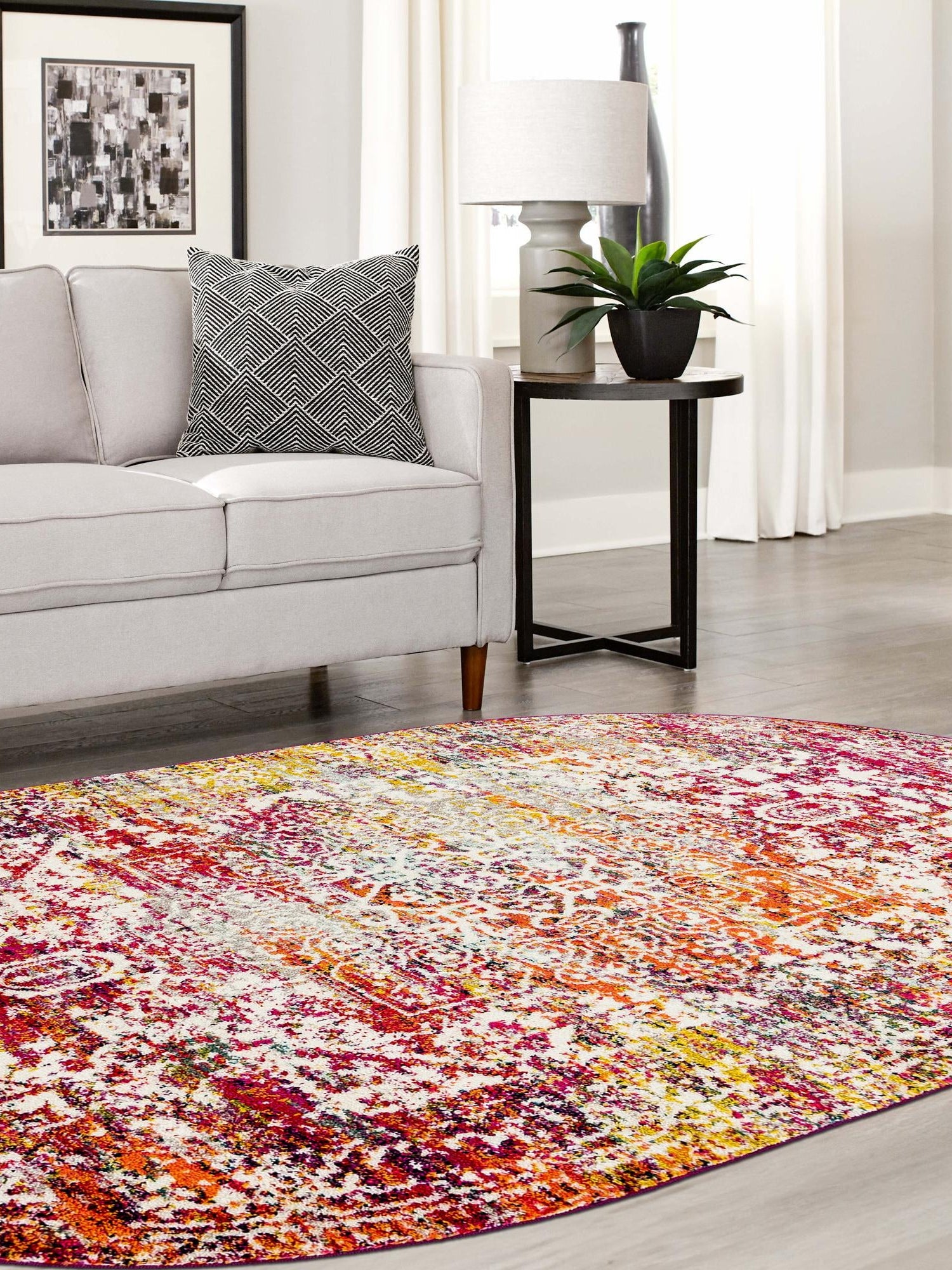 Multicolor 4' 1 x 6' 1 Richmond Oval Area Rug Vintage Distressed Look Traditional Design Carpet for Unique Home Interior Design for Sale at Rug Engine
