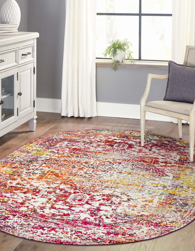 Multicolor 5' 3 x 8' Richmond Oval Area Rug Vintage Distressed Look Traditional Design Carpet for Unique Home Interior Design for Sale at Rug Engine