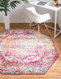 Multicolor 5' 3 x 5' 3 Richmond Octagon Area Rug Vintage Distressed Look Traditional Design Carpet for Unique Home Interior Design for Sale at Rug Engine