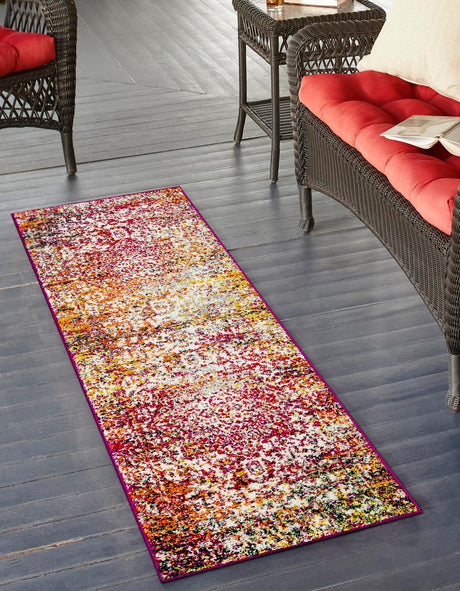 Multicolor 2' x 5' 1 Richmond Runner Area Rug Vintage Distressed Look Traditional Design Carpet for Unique Home Interior Design for Sale at Rug Engine