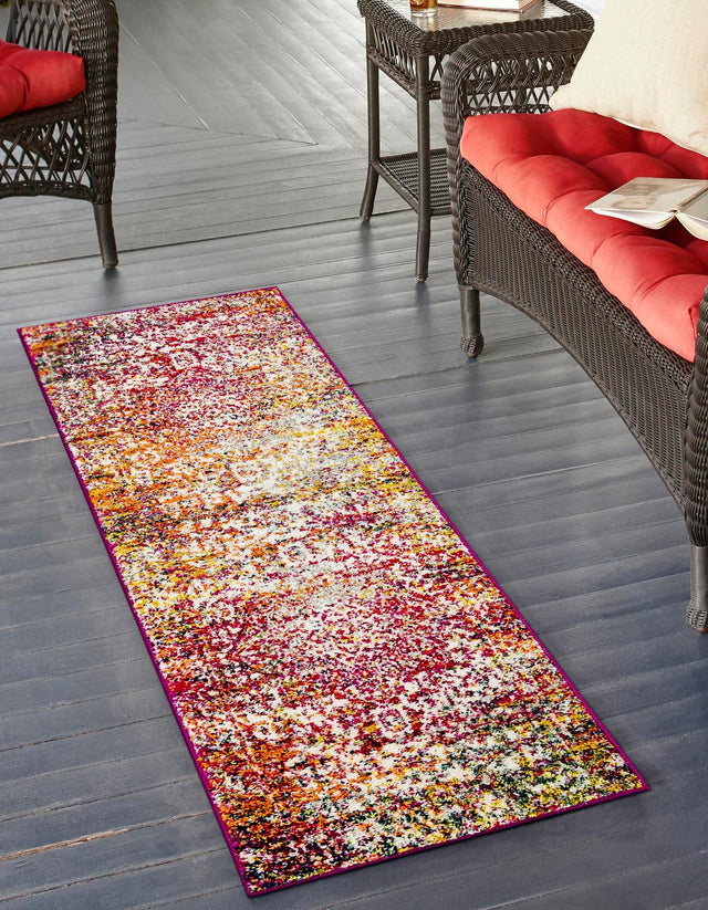 Multicolor 2' x 5' 1 Richmond Runner Area Rug Vintage Distressed Look Traditional Design Carpet for Unique Home Interior Design for Sale at Rug Engine