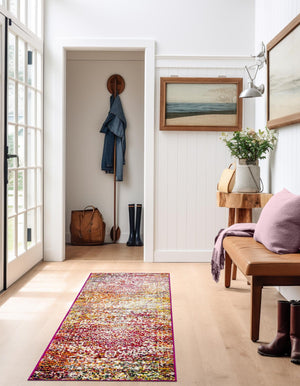 Multicolor 2' 7 x 12' Richmond Runner Area Rug Vintage Distressed Look Traditional Design Carpet for Unique Home Interior Design for Sale at Rug Engine