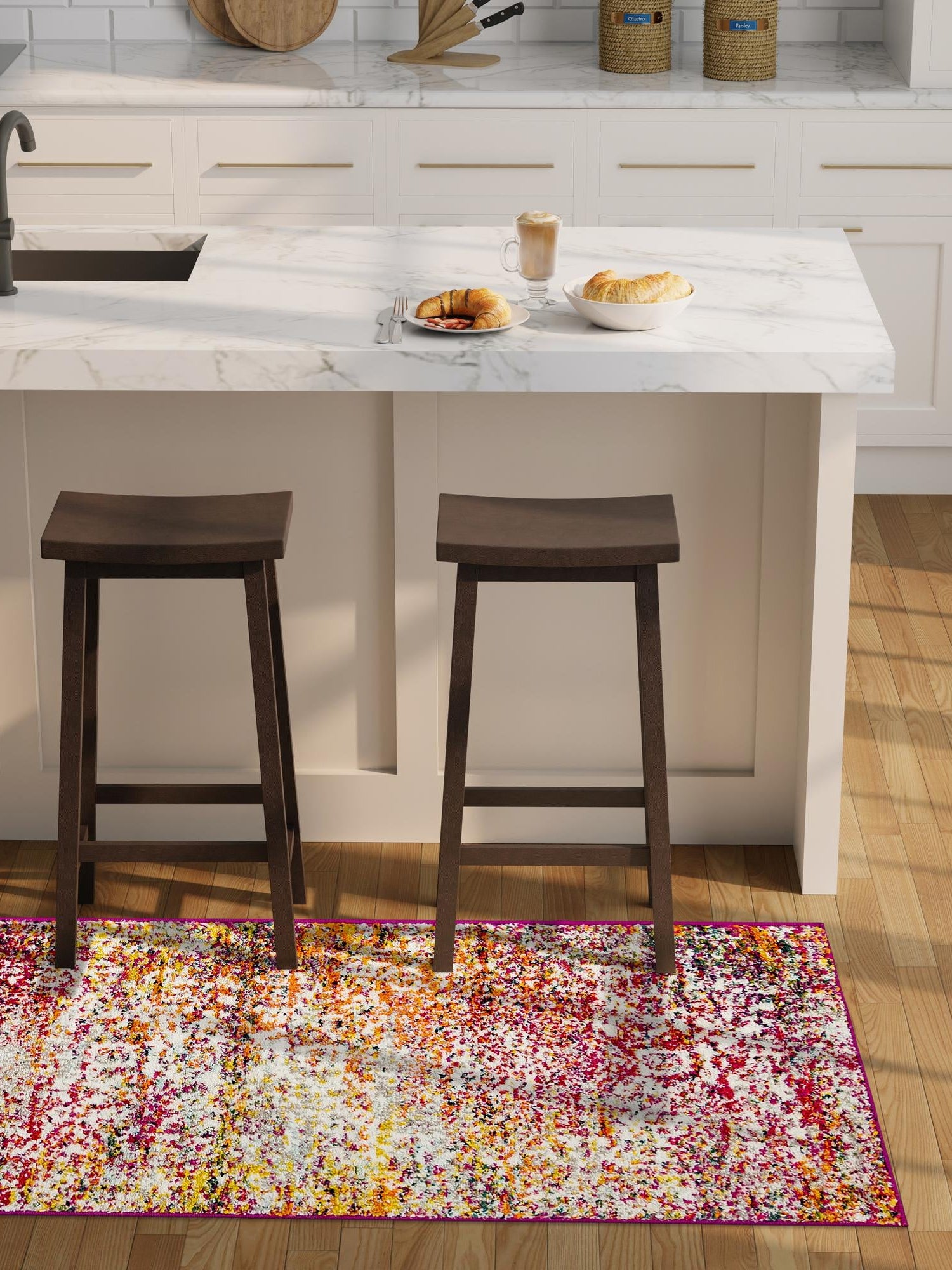Multicolor 2' 7 x 12' Richmond Runner Area Rug Vintage Distressed Look Traditional Design Carpet for Unique Home Interior Design for Sale at Rug Engine