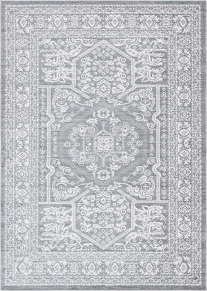 Gray 9' 10 x 14' 1 Boston Rectangle Area Rug 55% Polypropylene & 45% Polyester Easy Clean Traditional Classical Carpet for Contemporary Living Dining Room Office Space for Sale at Rug Engine