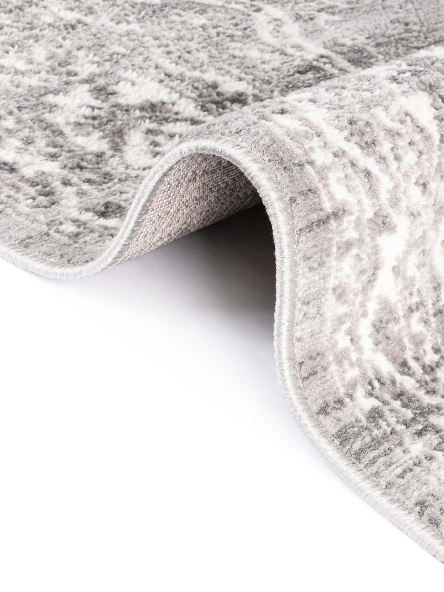 Gray 3' 3 x 5' 3 Boston Rectangle Area Rug 55% Polypropylene & 45% Polyester Easy Clean Traditional Classical Carpet for Contemporary Living Dining Room Office Space for Sale at Rug Engine