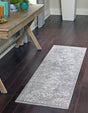 Gray 2' x 6' 1 Boston Runner Area Rug 55% Polypropylene & 45% Polyester Easy Clean Traditional Classical Carpet for Contemporary Living Dining Room Office Space for Sale at Rug Engine