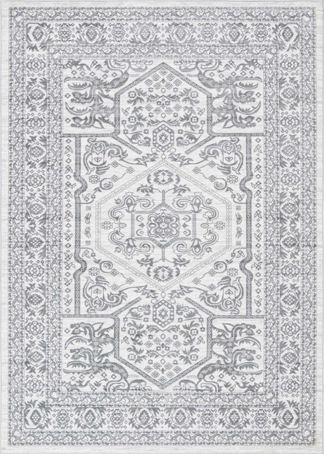 White 9' 10 x 14' 1 Boston Rectangle Area Rug 55% Polypropylene & 45% Polyester Easy Clean Traditional Classical Carpet for Contemporary Living Dining Room Office Space for Sale at Rug Engine