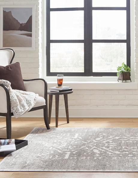 White 7' 10 x 10' Boston Rectangle Area Rug 55% Polypropylene & 45% Polyester Easy Clean Traditional Classical Carpet for Contemporary Living Dining Room Office Space for Sale at Rug Engine