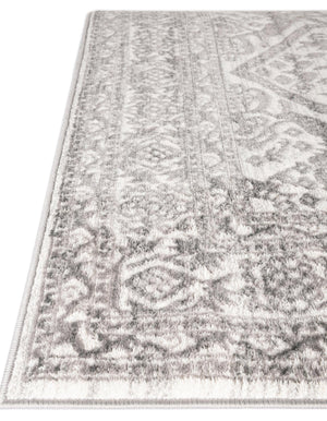 White 7' 10 x 10' Boston Rectangle Area Rug 55% Polypropylene & 45% Polyester Easy Clean Traditional Classical Carpet for Contemporary Living Dining Room Office Space for Sale at Rug Engine
