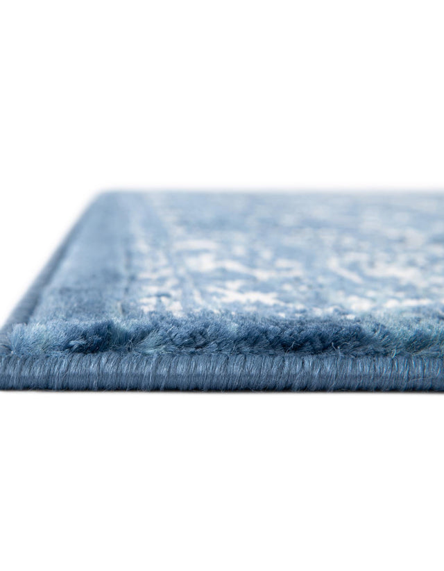 Blue 5' 1 x 8' Boston Rectangle Area Rug 55% Polypropylene & 45% Polyester Easy Clean Traditional Classical Carpet for Contemporary Living Dining Room Office Space for Sale at Rug Engine