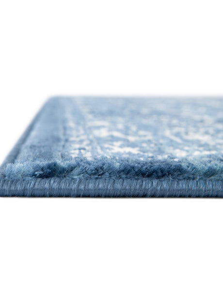 Blue 4' 1 x 6' 1 Boston Rectangle Area Rug 55% Polypropylene & 45% Polyester Easy Clean Traditional Classical Carpet for Contemporary Living Dining Room Office Space for Sale at Rug Engine