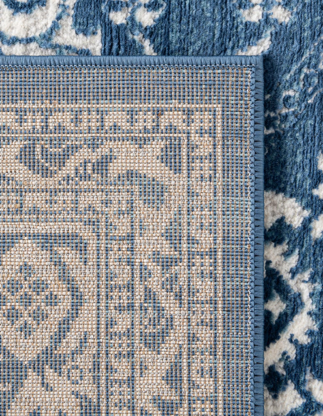 Blue 3' 3 x 5' 3 Boston Rectangle Area Rug 55% Polypropylene & 45% Polyester Easy Clean Traditional Classical Carpet for Contemporary Living Dining Room Office Space for Sale at Rug Engine