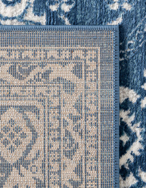 Blue 4' 1 x 6' 1 Boston Rectangle Area Rug 55% Polypropylene & 45% Polyester Easy Clean Traditional Classical Carpet for Contemporary Living Dining Room Office Space for Sale at Rug Engine
