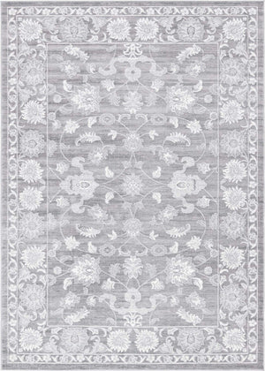 Gray 9' 10 x 14' Boston Rectangle Area Rug 55% Polypropylene & 45% Polyester Easy Clean Traditional Classical Carpet for Contemporary Living Dining Room Office Space for Sale at Rug Engine