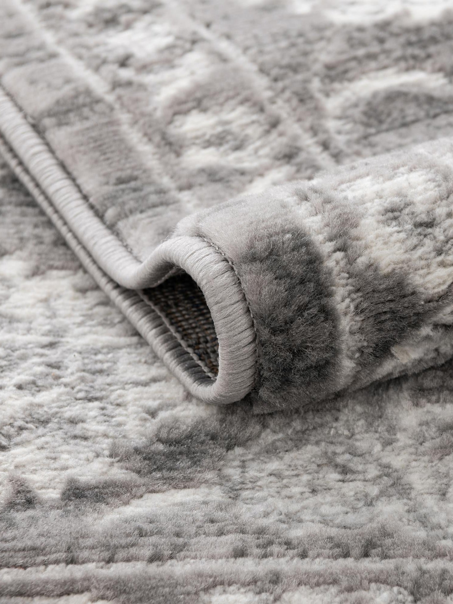Gray 2' x 3' 1 Boston Rectangle Area Rug 55% Polypropylene & 45% Polyester Easy Clean Traditional Classical Carpet for Contemporary Living Dining Room Office Space for Sale at Rug Engine