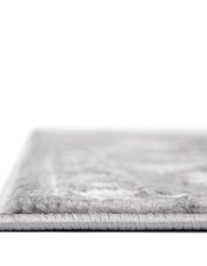 Gray 9' x 12' Boston Rectangle Area Rug 55% Polypropylene & 45% Polyester Easy Clean Traditional Classical Carpet for Contemporary Living Dining Room Office Space for Sale at Rug Engine
