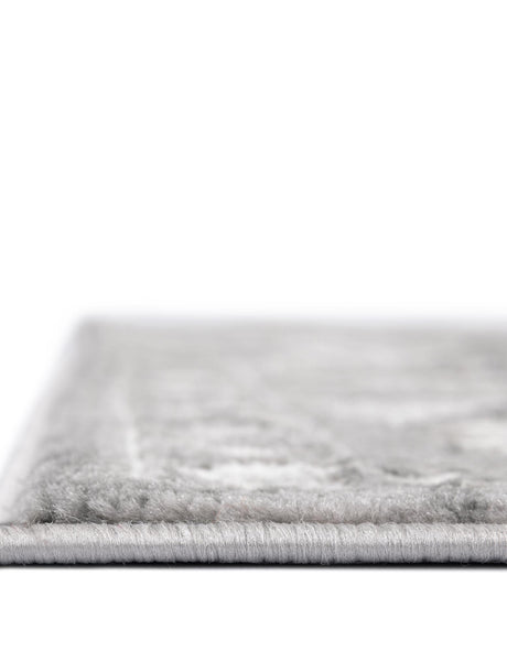 Gray 9' x 12' Boston Rectangle Area Rug 55% Polypropylene & 45% Polyester Easy Clean Traditional Classical Carpet for Contemporary Living Dining Room Office Space for Sale at Rug Engine