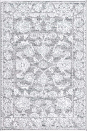 Gray 2' x 3' 1 Boston Rectangle Area Rug 55% Polypropylene & 45% Polyester Easy Clean Traditional Classical Carpet for Contemporary Living Dining Room Office Space for Sale at Rug Engine