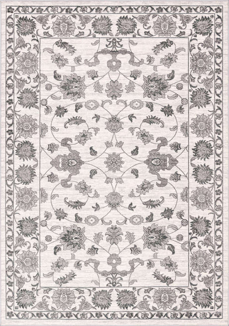 white Gray 9' 10 x 14' 1 Boston Rectangle Area Rug 55% Polypropylene & 45% Polyester Easy Clean Traditional Classical Carpet for Contemporary Living Dining Room Office Space for Sale at Rug Engine