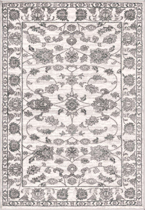 white Gray 4' 1 x 6' 1 Boston Rectangle Area Rug 55% Polypropylene & 45% Polyester Easy Clean Traditional Classical Carpet for Contemporary Living Dining Room Office Space for Sale at Rug Engine