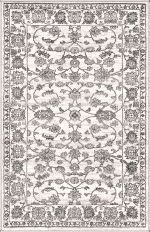 white Gray 3' 3 x 5' 3 Boston Rectangle Area Rug 55% Polypropylene & 45% Polyester Easy Clean Traditional Classical Carpet for Contemporary Living Dining Room Office Space for Sale at Rug Engine